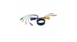 ATEN KVM Cable 2L-5303P Кабель для KVM: 2*PS/2(m)+DB15(m)+2*Audio (PC) -на- SPHD..