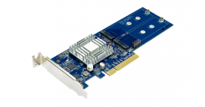 Адаптер Synology M2D17 M.2 SSD-Sata adapter, LP PCIe 2.0x8 (for DS1517+, DS1817+,DS1618+, DS3018xs, FS1018, RS2418(RP+ , RS2818RP+ ) up to 2xSSD M.2 SATA 2280 / 2260 / 2242