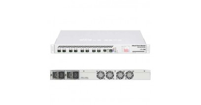 Маршрутизатор Mikrotik CCR1072-1G-8S+ Cloud Core Router 1072-1G-8S+ with Tilera Tile-Gx72 CPU (72-cores, 1GHz per core), 16GB RAM, 8xSFP+ cage, 1xGbit LAN, RouterOS L6, 1U, rackmount case, two redundant hot plug PSU, LCD panel