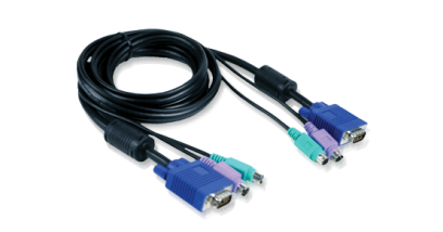 Cable Kit for DKVM Products, PS/2 keyboard cable, PS/2 mouse cable, Monitor cable, 1,8m length