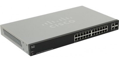 Коммутатор Cisco SB SF220-24P-K9-EU, 24-Port 10/100 PoE Smart Plus Switch