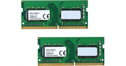 Модуль памяти Kingston DIMM DDR4 (2133) 16Gb Kingston KVR21S15S8K2/16, CL15, 1.2V, комплект 2 шт. по 8Gb, RTL