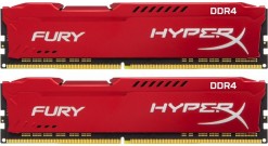 Модуль памяти Kingston 16GB DDR4 (2933) 16Gb HyperX Fury HX429C17FR2K2/16, CL17, 1.2V, комплект 2 шт. по 8Gb, красный радиатор, RTL
