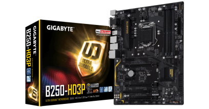 Материнская плата Gigabyte GA-B250-HD3P, Socket 1151, Intel®B250, 4xDDR4-2133, D-SUB+DVI-D+HDMI