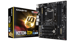 Материнская плата Gigabyte GA-H270M-D3H (Socket 1151, Intel H270, 4*DDR4 2400, D..