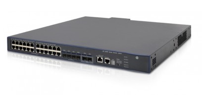 Коммутатор HP JG541A#ABB 5500-24G-PoE+-4SFP HI с 2 интерфейсными слотами (24xRJ-45 10/100/1000 PoE+, 4xGigabit Ethernet SFP, 2xSFP+ 10GbE, 2 доп слота)