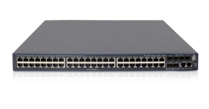 Коммутатор HP JG542A#ABB 5500-48G-PoE+-4SFP HI с 2 интерфейсными слотами (48xRJ-45 10/100/1000 PoE+, 4xGigabit Ethernet SFP, 2xSFP+ 10GbE, 2 доп слота)