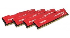 Модуль памяти Kingston 32GB 2933MHz DDR4 CL17 DIMM (Kit of 4) 1Rx8 HyperX FURY Red