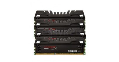 Модуль памяти Kingston DRAM 16GB 1866MHz DDR3 CL10 DIMM (Kit of 4) XMP HyperX Beast, EAN: 740617229301