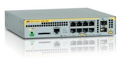 Коммутатор Allied Telesis L2+ managed switch, 8 x 10/100/1000Mbps POE+ ports, 2 ..