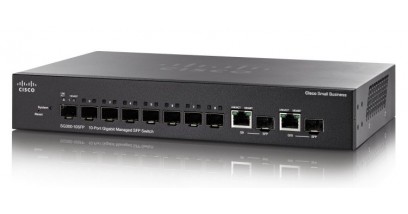 Коммутатор Cisco SG300-10SFP-K9-EU SG 300-10 10-port Gigabit Managed SFP Switch (8 SFP + 2 Combo)