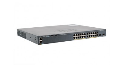Коммутатор Cisco WS-C2960X-24PD-L Catalyst 2960-X 24 GigE PoE 370W, 2 x 10G SFP+, LAN Base