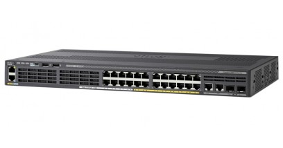 Коммутатор Cisco WS-C2960X-24PS-L Catalyst 2960-X 24 GigE PoE 370W, 4 x 1G SFP, LAN Base