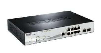 Коммутатор D-LINK DGS-1210-10P/ME/A1A Gigabit Smart Switch with 8 10/100/1000Base-T PoE ports 2SFP 8PoE управляемый