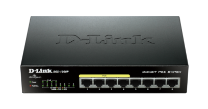 Коммутатор D-Link DES-1008P, Unmanaged PoE Switch, Stand-alone, 8x10/100Mbps UTP with 4 PoE Ports