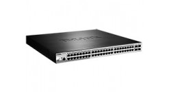 Коммутатор D-Link DGS-1210-52MP/ME/B1 Gigabit Smart Switch with 48 10/100/1000Base-T PoE and 4 Gigabit SFP ports Metro