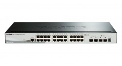 Коммутатор D-Link DGS-1510-28, Gigabit Stackable SmartPro Switch with 24 10/100/1000Base-T ports, 2 Gigabit SFP, 2 10G SFP+ ports