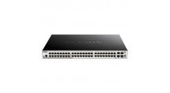 Коммутатор D-Link DGS-1510-52XMP/A1A 48-Port Gigabit Stackable Smart Managed PoE Switch with 4 10GbE SFP+ ports, 370W PoE Budget