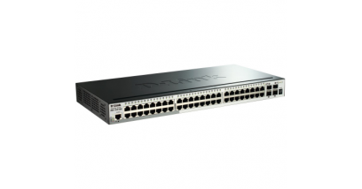 Коммутатор D-Link DGS-1510-52X, Gigabit Stackable SmartPro Switch with 48 10/100/1000Base-T ports, 4 10G SFP+ ports
