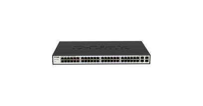 Коммутатор D-Link DGS-3000-52L/B1A L2 Managed Switch with 48 10/100/1000Base-T ports and 4 1000Base-X SFP ports.16K Mac address, 802.3x Flow Control, 4K of 802.1Q VLAN, VLAN Trunking, 802.1p Priority Queues, Tr
