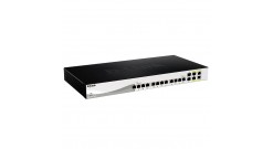 Коммутатор D-Link DXS-1210-16TC/A2A L2+ Smart Switch with 12 10GBase-T ports and 2 10GBase-T/SFP+ combo-ports and 2 10GBase-X SFP+ ports.16K Mac address, 240Gbps switching capacity, 802.3x Flow Control, 802.3a