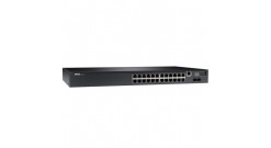 Коммутатор DELL Networking N2024, 24x1GbE, 2x10GbE SFP+ fixed ports, Stackable, ..
