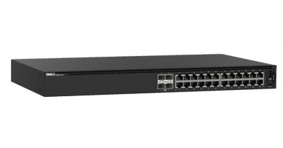 Коммутатор Dell N1124P-ON L2, 24 ports RJ45 1GbE, 12 ports PoE/PoE+, 4 ports SFP+ 10GbE, Stacking 3YPSNBD (210-AJIT)