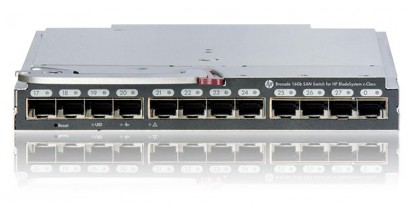 Коммутатор HPE Brocade 16Gb/28c PP+ Embedded SAN Switch (16Gb FC, 28 ports enabled (16 int and 12 ext), includes Power Pack+ Bundle and management tools)