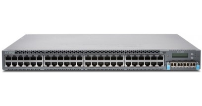 Коммутатор Juniper EX 4300, 48-port 10/100/1000BaseT (includes 1 PSU JPSU-350-AC-AFO 40GE QSFP+ to be ordered seperately for virtual chassis connections optics sold seperately)