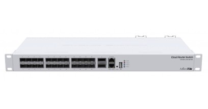Коммутатор MikroTik 326-24S+2Q+RM Cloud Router Switch with 2 x 40G QSFP+ cages, 24 10G SFP+ cages, 1x LAN port for management, RouterOS L5 or SwitchOS (dual boot), 1U rackmount enclosure, Dual redundant PSU