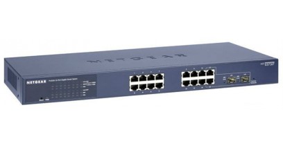 Коммутатор NETGEAR GS716T-300EUS Управляемый гигабитный Smart-на 14GE+2SFP(Combo) портов с опциональной поддержкой функционала ethernet audio video bridging