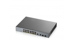 Коммутатор Zyxel GS1350-18HP PoE+ для IP-видеокамер 16xGE PoE+, 2xCombo (SFP/RJ-..