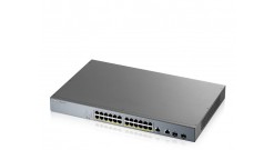 Коммутатор Zyxel GS1350-26HP PoE+ для IP-видеокамер 24xGE PoE+, 2xCombo (SFP/RJ-..