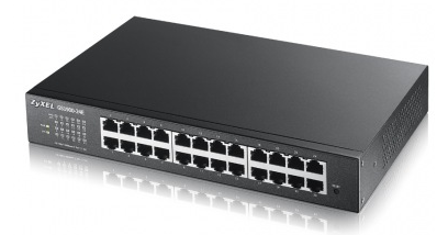 Коммутатор Zyxel GS1900-24 Интеллектуальный коммутатор Gigabit Ethernet с 24 разъемами RJ-45 и 2 SFP-слотами