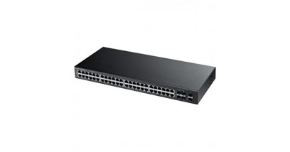 Коммутатор Zyxel GS2210-48 Управляемый коммутатор Gigabit Ethernet с 48 разъемами RJ-45 из которых 4 совмещены с SFP-слотами и 2 дополнительными SFP-слотами
