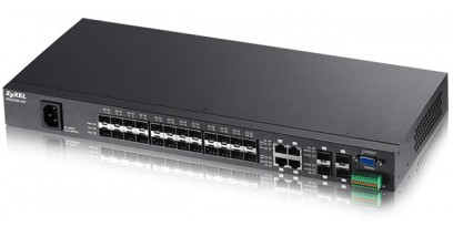 Коммутатор Zyxel MES3500-24F Управляемый коммутатор L2+ Metro Ethernet с 24 SFP-слотами 100BASE-X и 4 портами Gigabit Ethernet совмещенными с SFP-слот