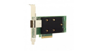 Контроллер LSI Logic SAS 9400-8e SGL (05-50013-01), PCIe 3.1 x8 LP, Tri-Mode SAS/SATA/NVMe 12G HBA, 8port(1*ext SFF8644), 3408 IOC
