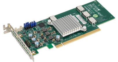 Контроллер Supermicro AOC-SLG3-4E4T-O - Quad-Port NVMe Internal Host Bus Adapter 12.8 Gb/s LP