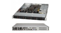 Корпус Supermicro CSE-116AC2-R706WB, 1U, 10x 2.5'' SAS/SATA HDD bays, WIO, 700W Redundant PSU - Black