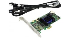 Контроллер Adaptec ASR-6405E (PCI-E v2 x1, LP) SGL SAS 6G, Raid 0,1,10,1E, 4port(intSFF8087), 128Mb onboard, Каб.отдельно