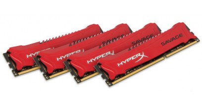 Модуль памяти Kingston DIMM DDR3 8192MBx4 PC15000 1866MHz HyperX Savage CL9-10-11 [HX318C9SRK4, 32] Retail