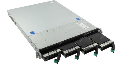 Серверная платформа Intel R1304RPOSHBN 1U E3-1200v3, 4xDDR3 UDIMM 1600,4x3.5'' HotSwap HDD, RAID RST(0,1,10,5),2xGLAN, 350W
