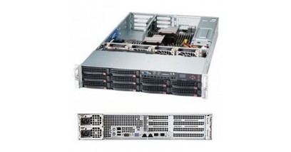 Серверная платформа Supermicro SYS-6027R-72RFTP+ 2U 2xLGA2011 Intel C602J, 24xDDR3, 10xHDD, 2xGbE, LSI2208 2x920W
