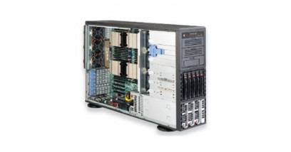 Серверная платформа Supermicro SYS-8047R-7RFT+ 4U/Tower 4xLGA2011 (E5-46xx)C602/32*DDR3/5x3.5 SAS/2*10GLan/IPMI/VGA 2x1400W