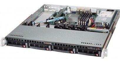 Серверная платформа Supermicro SYS-5018A-MLHN4 1U Atom C2550 4xDDR3 SO-DIMM ECC, 4x3.5"" HS HDD, IPMI,4xGbE,IPMI 200W
