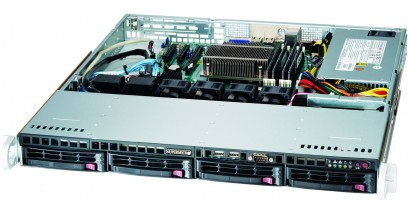 Серверная платформа Supermicro SYS-5018D-MTF 1U LGA1150 C224, DDR3 upto 32Gb,4x3.5""HDD, PCI-Ex16, 2xGbE, IPMI, 350W