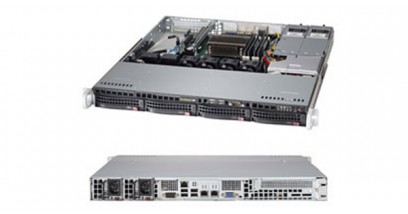 Серверная платформа Supermicro SYS-5018D-MTRF 1U LGA1150 C224, 4DIMM upto 32Gb,4x3.5""HDD, PCI-Ex16,2xGbE,IPMI 2x400W