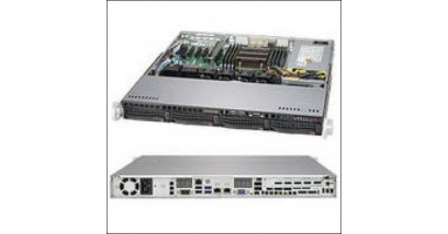 Серверная платформа Supermicro SYS-5018R-MR 1U LGA2011 C612, 8xDDR4 upto 512Gb, 4x3.5""HDD, 2xGbE, IPMI, 2x400W