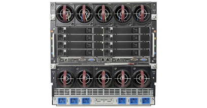 Шасси HP BladeSystem c7000 Sin-Phase 10U Platinum Enclosure (up to 16 c-class blades), incl. 6 PS (full), 10 Fans (full), ROHS, 16 Insight Control Licenses (repl. 507015-B21)