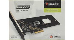 Накопитель SSD Kingston M.2 2280 240GB KC1000 Client SSD SKC1000H/240G PCIe Gen3x4 with NVMe, 2700/900, IOPS 225/190K, MTBF 2M, MLC, 300TBW, HHHL Adapter, Retail